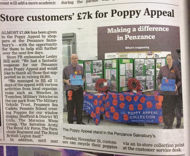 Sainsburys poppy appeal